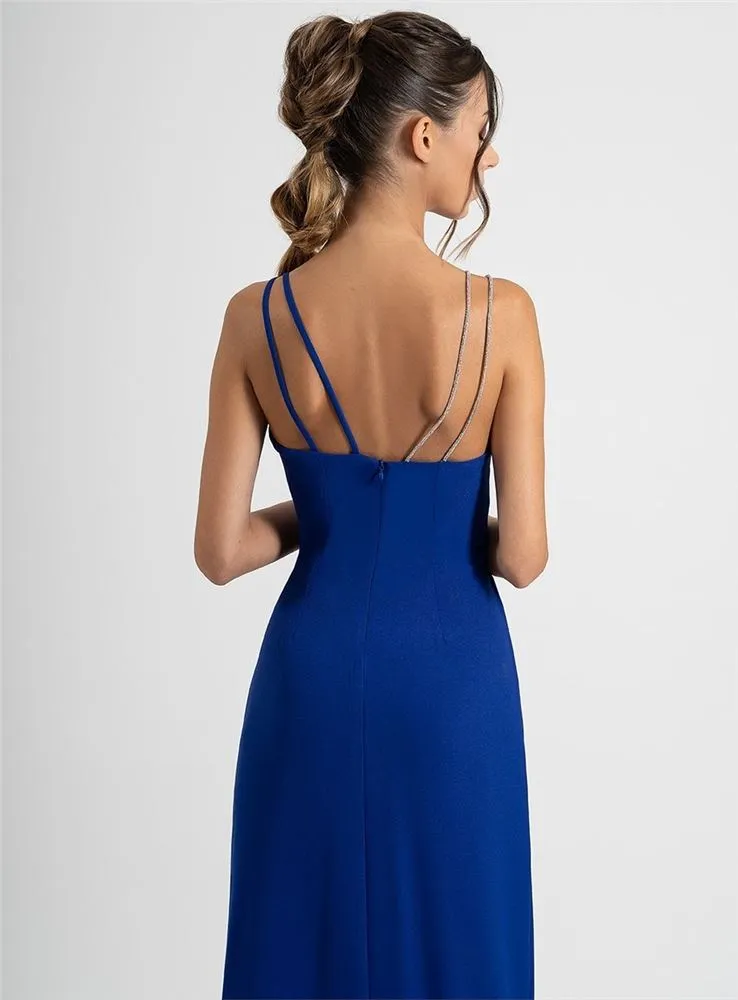 5005.3 VESTIDO LARGO CREPE STRASS