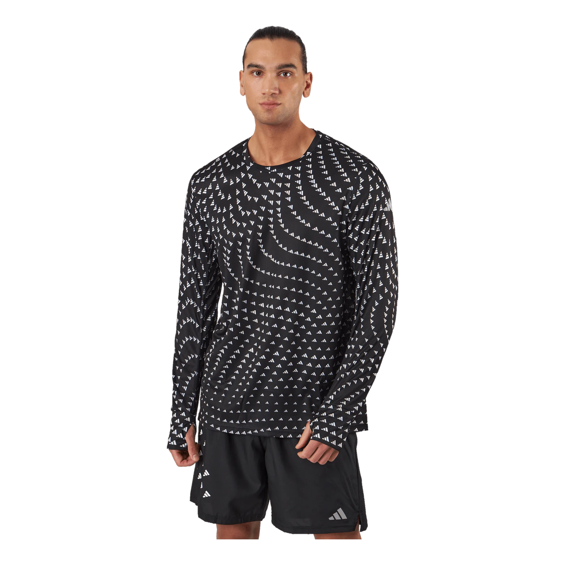 ADIDAS BRAND LOVE GRAPHIC LONG SLEEVE LONGSLEEVE TOP BLACK