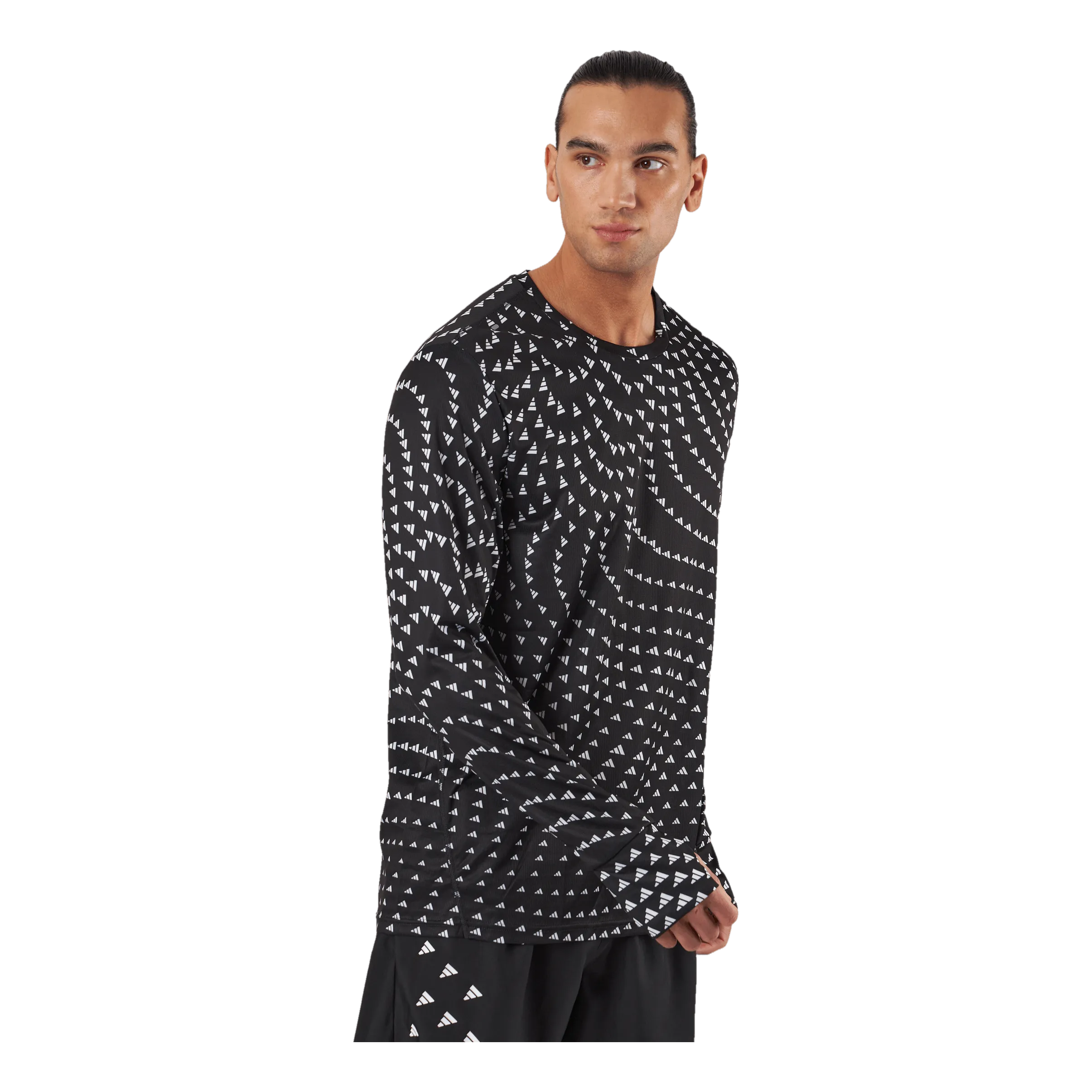 ADIDAS BRAND LOVE GRAPHIC LONG SLEEVE LONGSLEEVE TOP BLACK