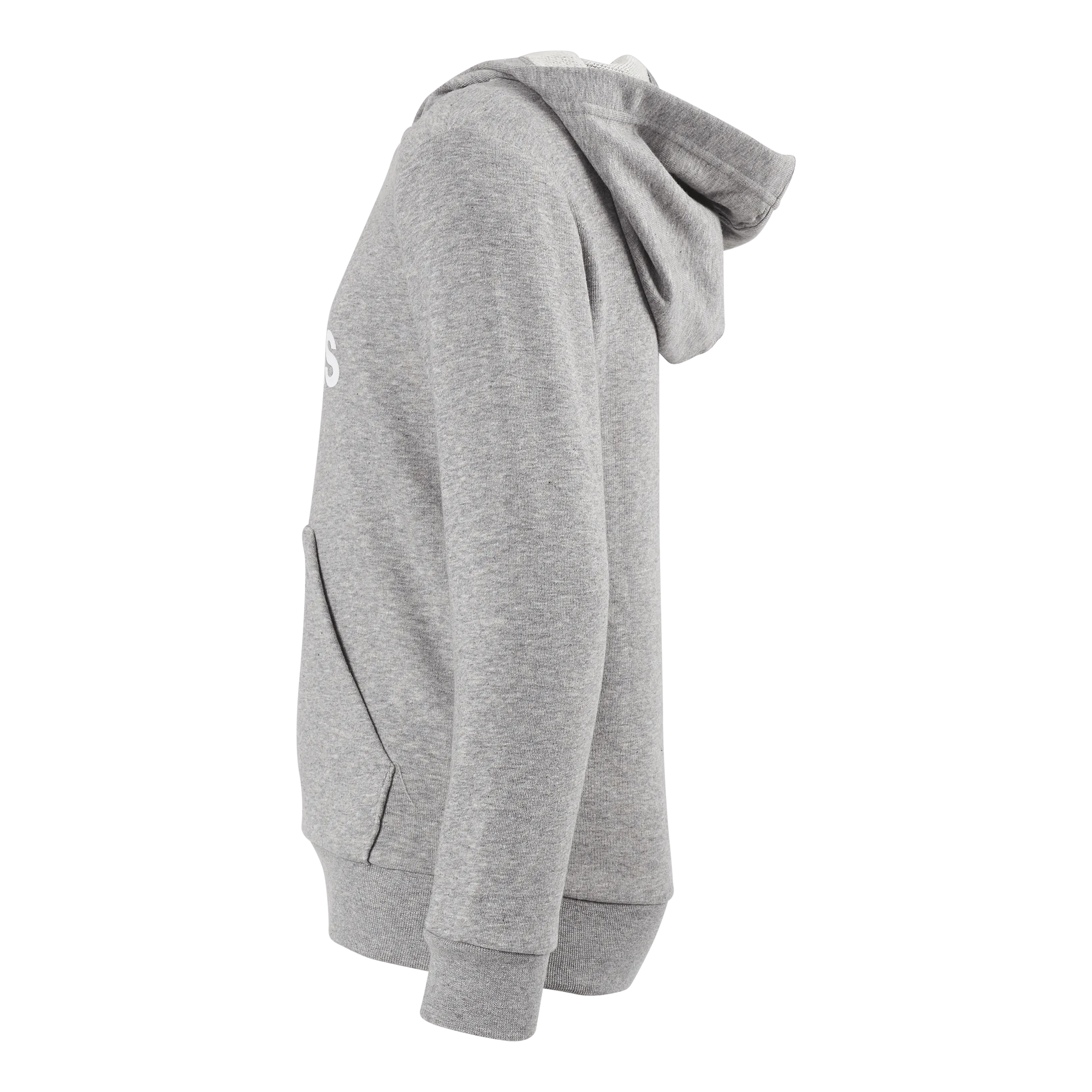 ADIDAS ESSENTIALS TWOCOLORED BIG LOGO COTTON HOODIE MEDIUM GREY HEATHER