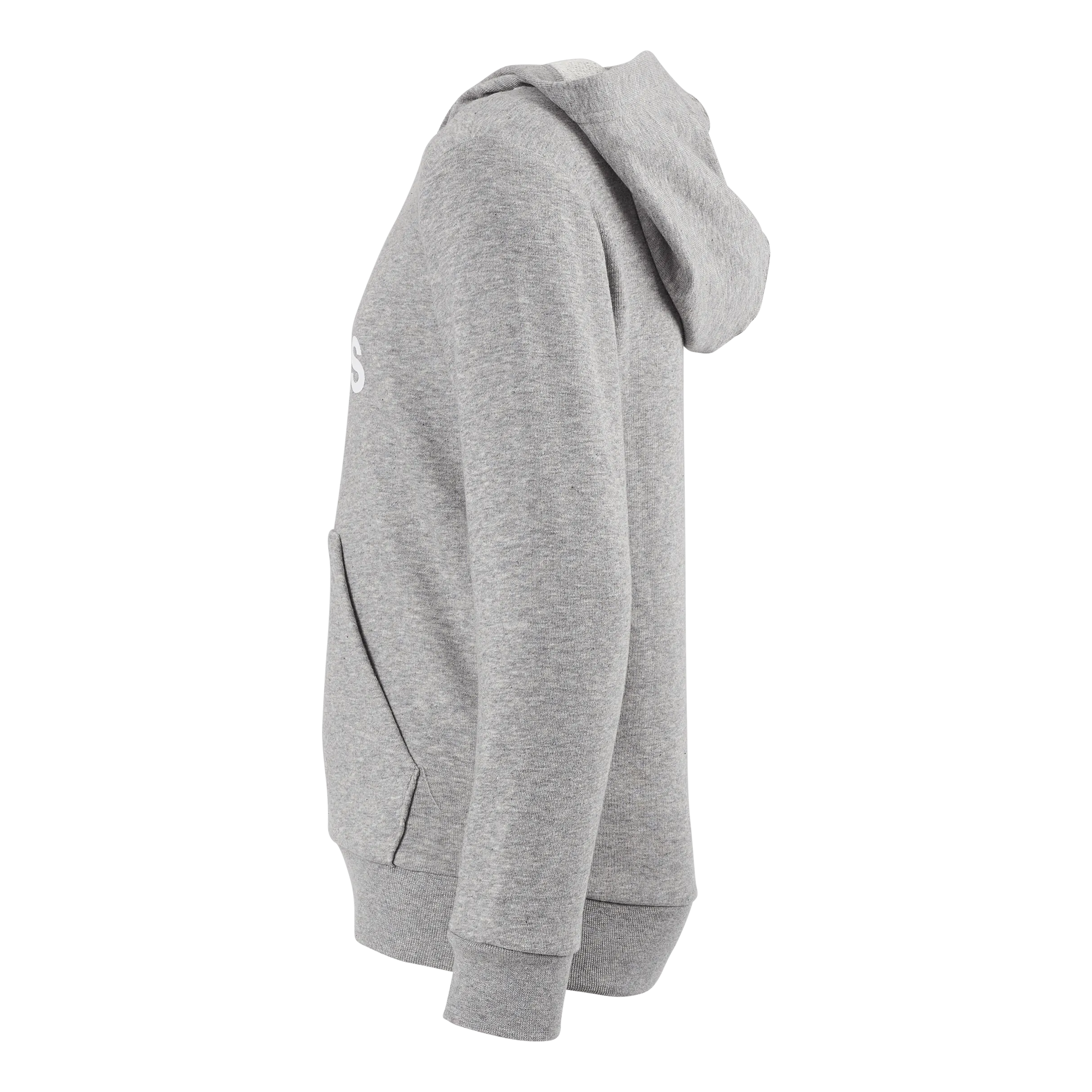 ADIDAS ESSENTIALS TWOCOLORED BIG LOGO COTTON HOODIE MEDIUM GREY HEATHER