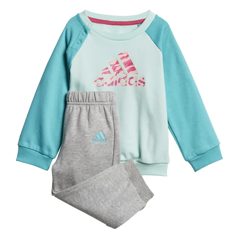 ADIDAS LOGO FLEECE JOGGER TRACKSUIT INFANTS (CLEAR MINT/HIRES AQUA)