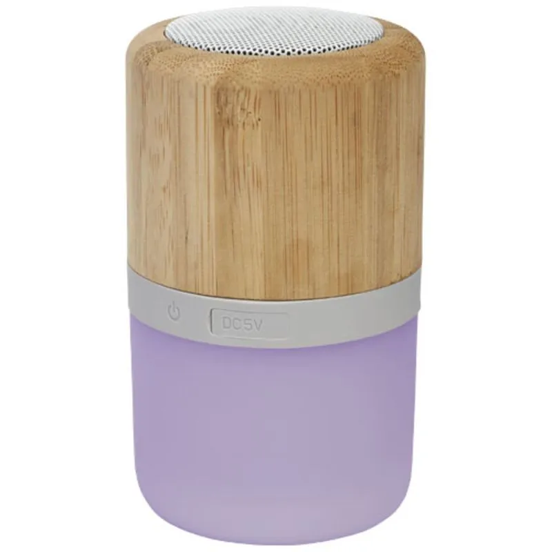 Altavoz promocional ecofriendly con luz Aurea