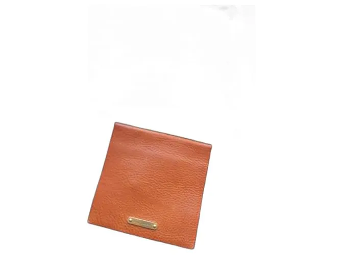 Autre Marque Cartera de cuero caramelo. Unisex. 