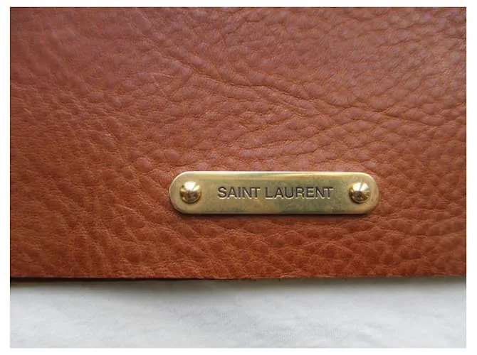 Autre Marque Cartera de cuero caramelo. Unisex. 