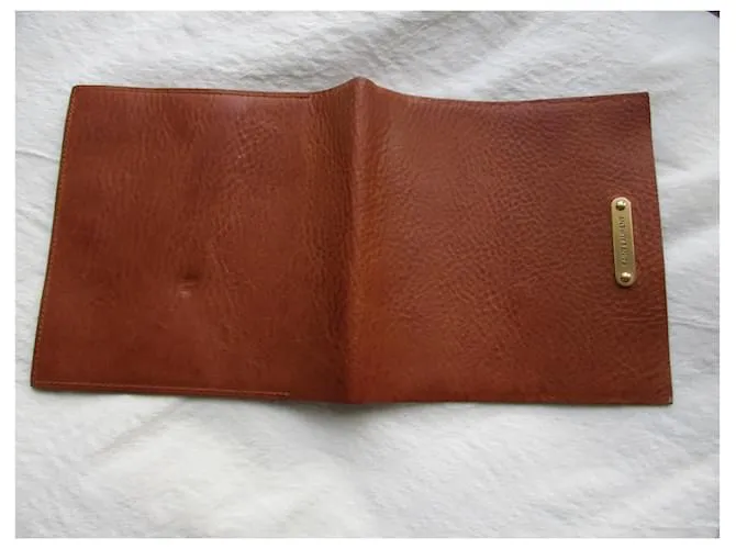 Autre Marque Cartera de cuero caramelo. Unisex. 