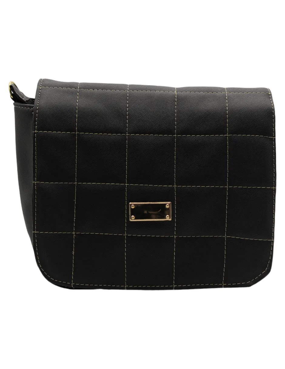 Bolso Crossbody en Textil Color Negro