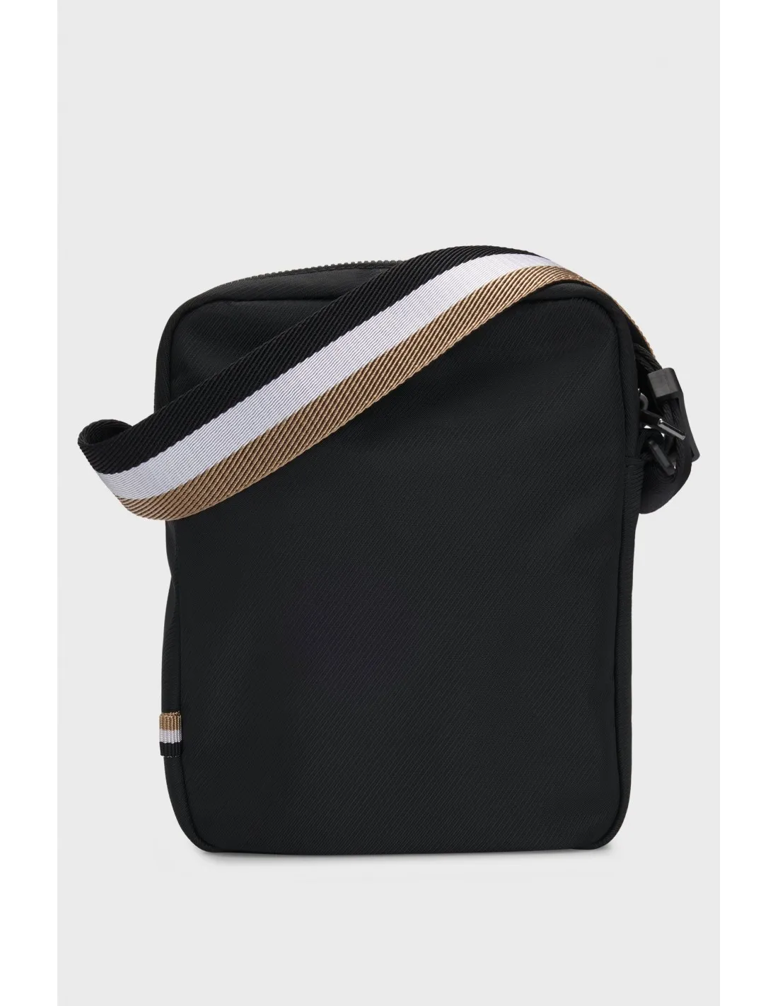 Bolso de bandolera con logo en contraste y correa con raya de la marca Boss