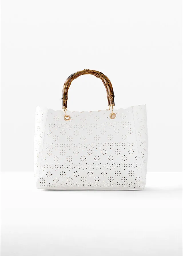 Bolso de mano Blanco lana