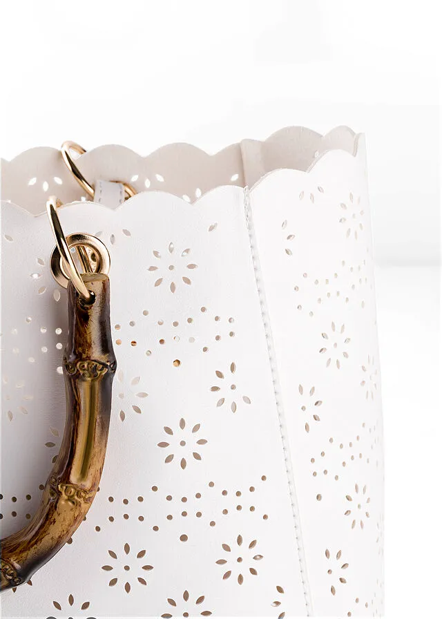Bolso de mano Blanco lana