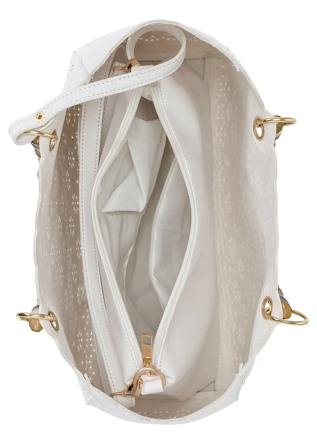 Bolso de mano Blanco lana