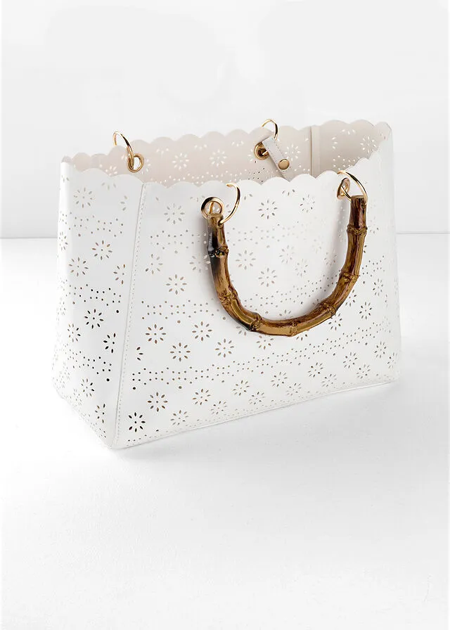 Bolso de mano Blanco lana