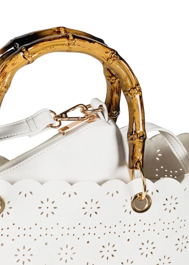 Bolso de mano Blanco lana
