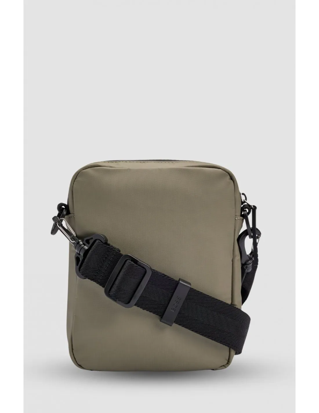 Bolso mensajero de piel sintética con logo tonal de Boss