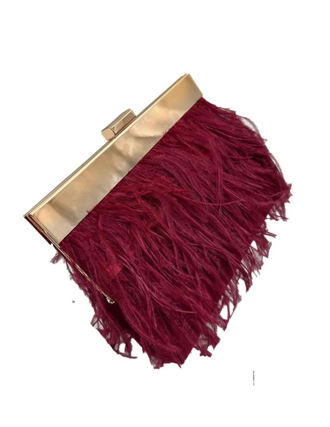 BOLSOS GRANATES DE FIESTA CON PLUMAS VAPOROSAS IDEAL INVITADAS Y MADRINAS BODA
