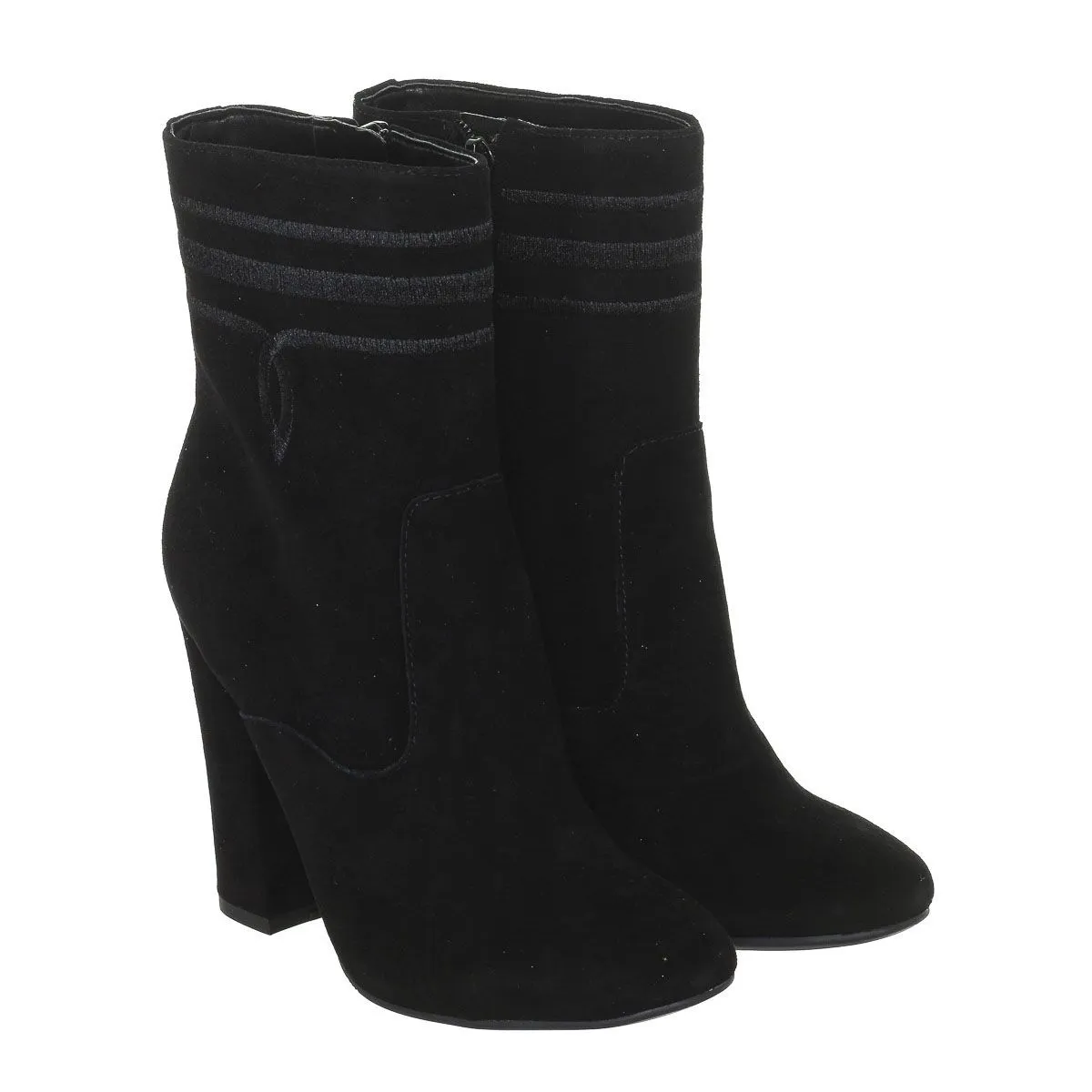 Botines De Tacon Con Puntera Redonda Fllu23sue10 Mujer Guess