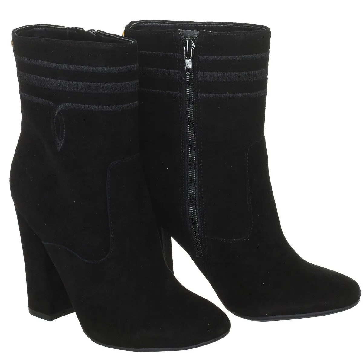 Botines De Tacon Con Puntera Redonda Fllu23sue10 Mujer Guess