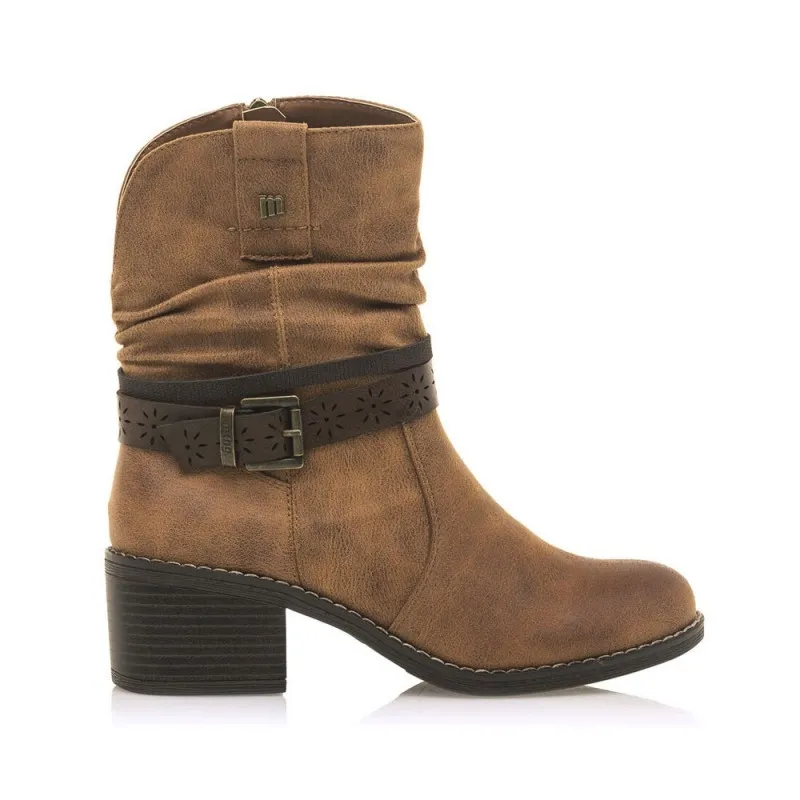 Botines De TacÓn Mustang 52764 Mujer Cuero