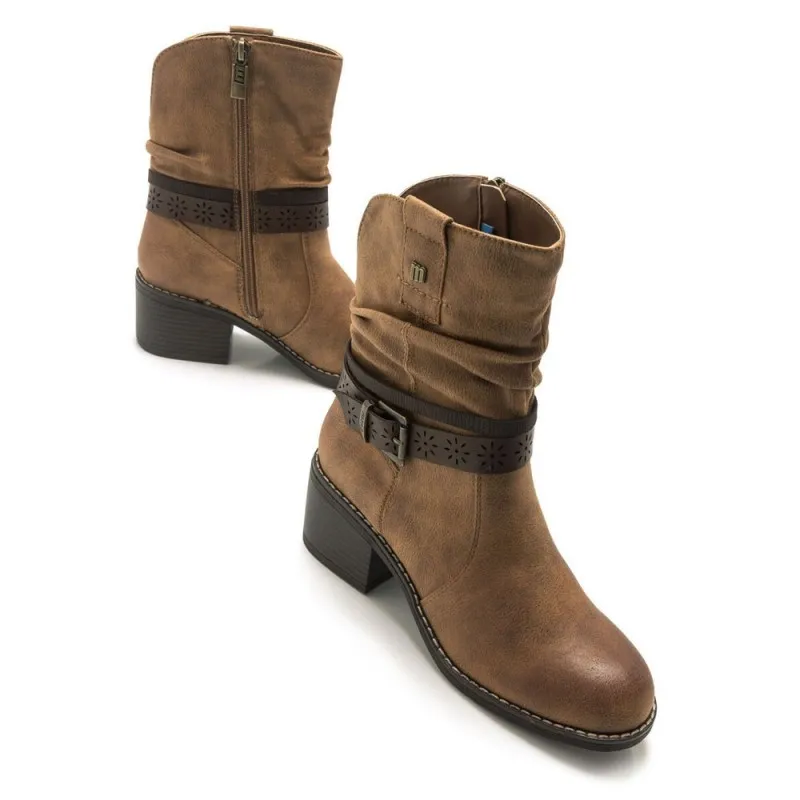 Botines De TacÓn Mustang 52764 Mujer Cuero