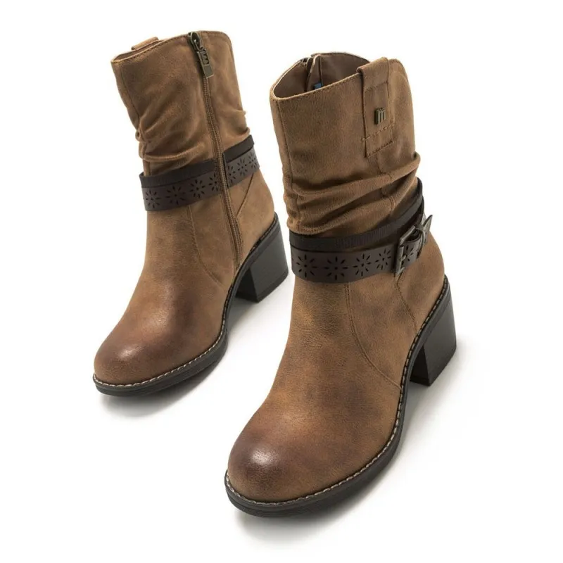 Botines De TacÓn Mustang 52764 Mujer Cuero