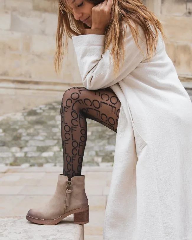 BOTINES DE TACóN PARA MUJER EN COLOR TOPO  NALA
