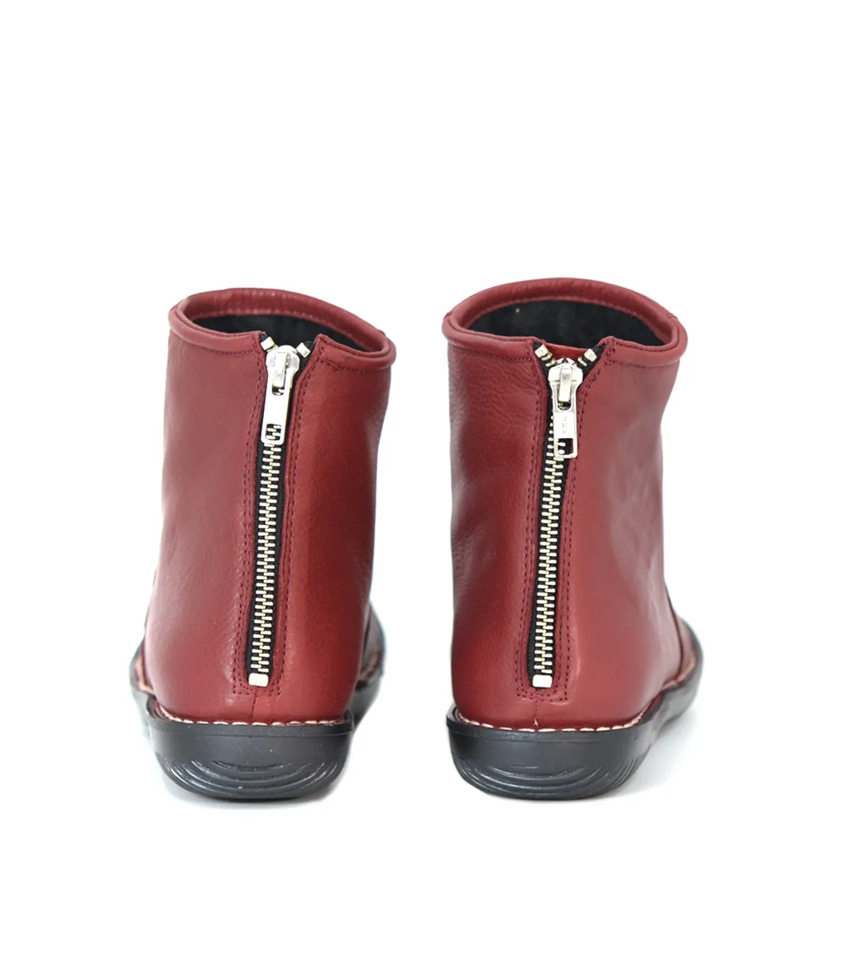 BOTINES MUJER PIEL 6426 BURDEOS
