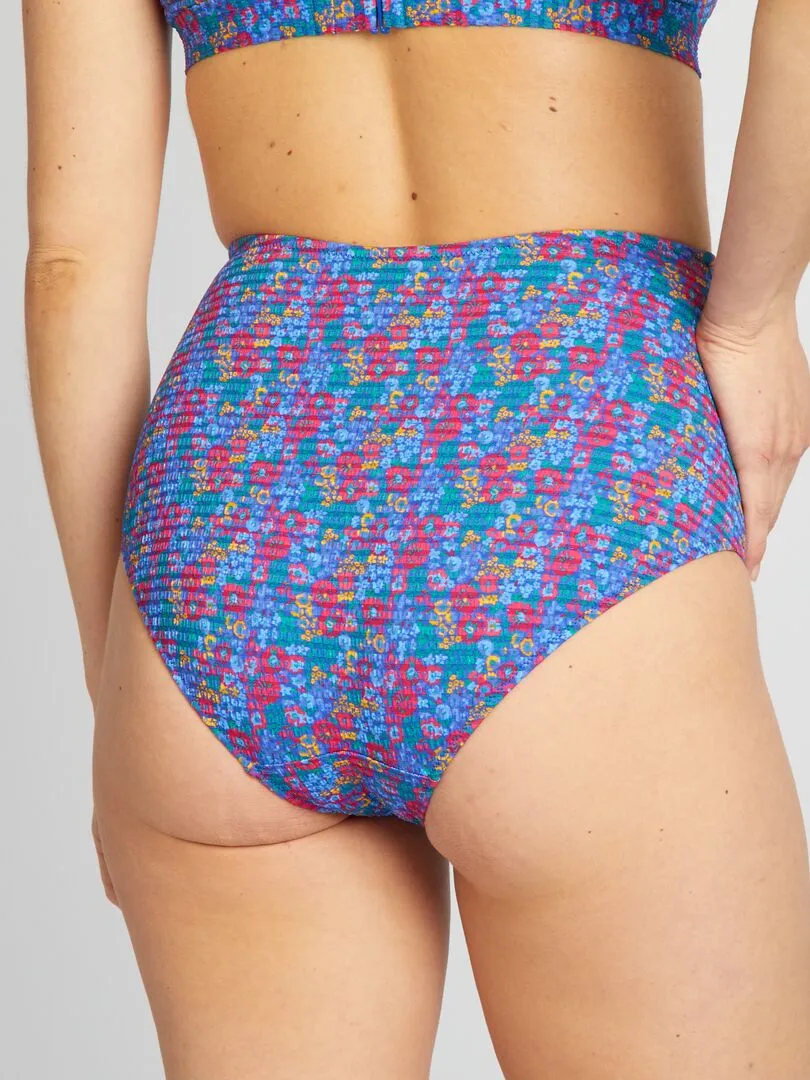 BRAGUITA DE BIKINI PREMAMá CON ESTAMPADO DE FLORES  AZUL