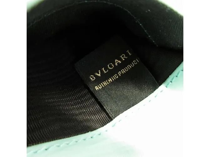 Bulgari Cartera de cuero azul claro Bvlgari Serpenti 