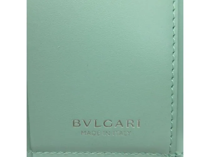 Bulgari Cartera de cuero azul claro Bvlgari Serpenti 