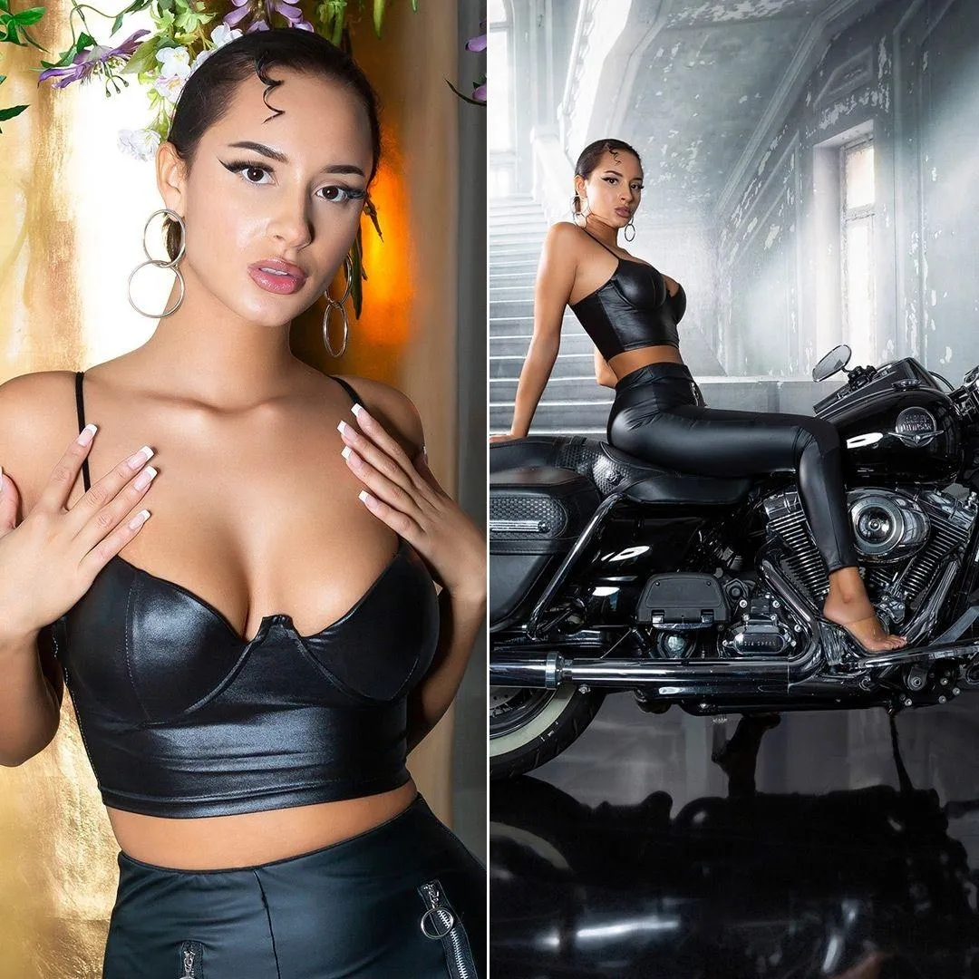 Bustier cuero sintético negro