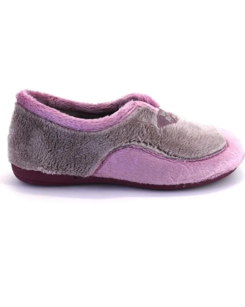 Calzado de casa COSDAM  de Mujer 13128 ZAPATILLAS CERRADA DE CASA DE MUJER  PIEDRA