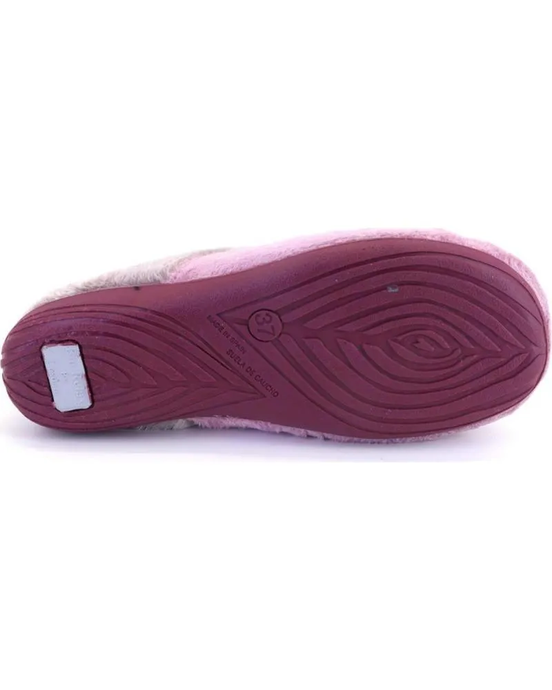 Calzado de casa COSDAM  de Mujer 13128 ZAPATILLAS CERRADA DE CASA DE MUJER  PIEDRA