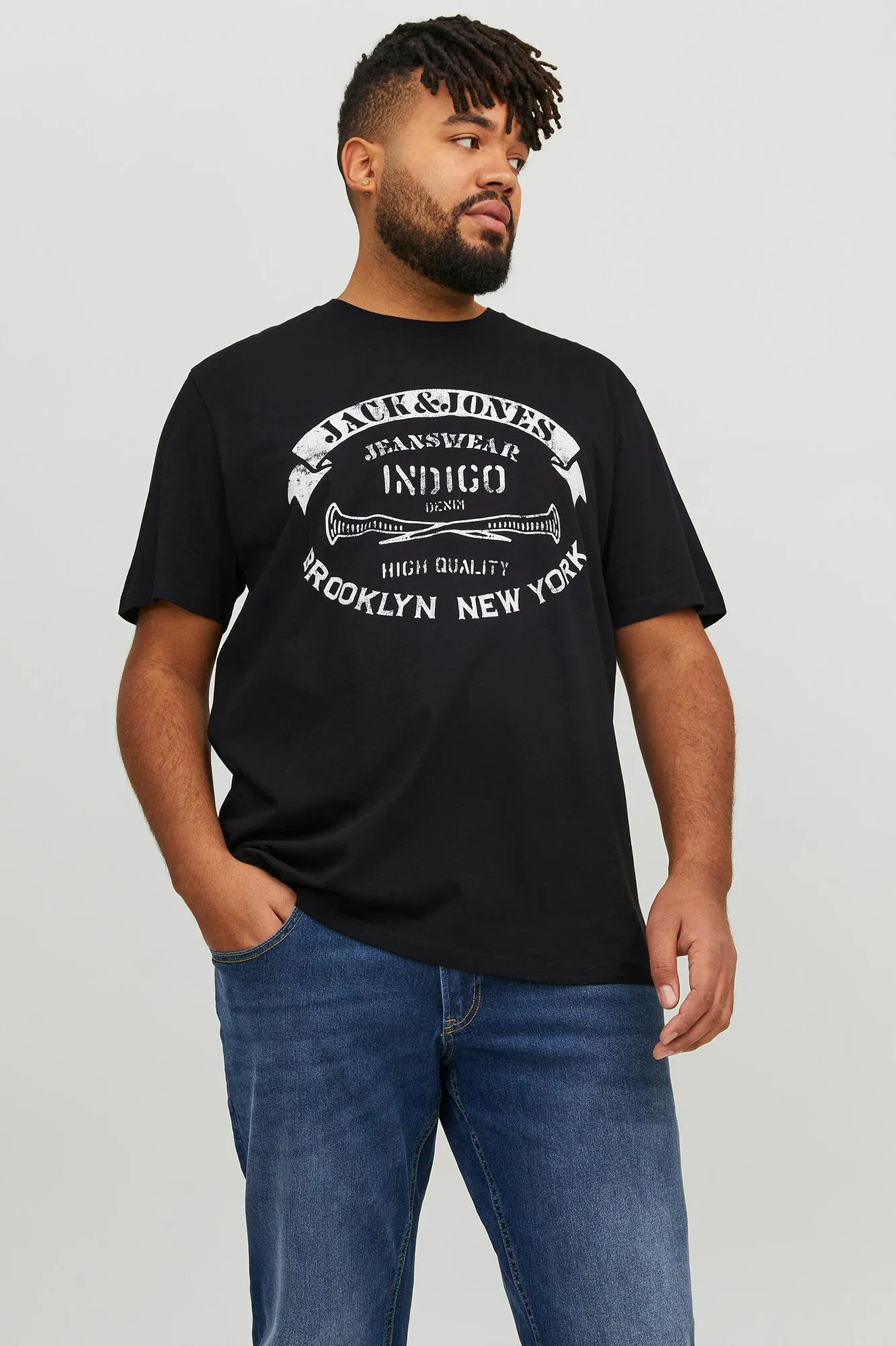 Camiseta manga corta slim algodón sostenible PLUS