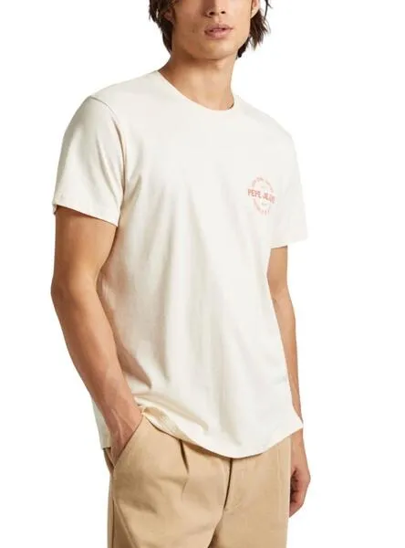 Camiseta Pepe Jeans Craig Beige Para Hombre