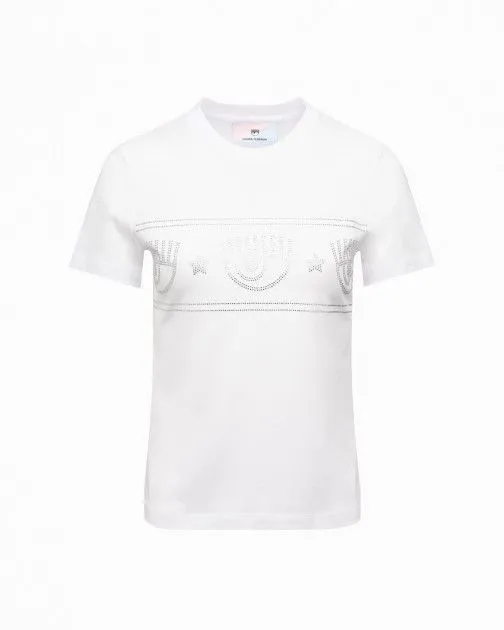 camiseta slim fit Chiara Ferragni 74CBHG02 Blanco