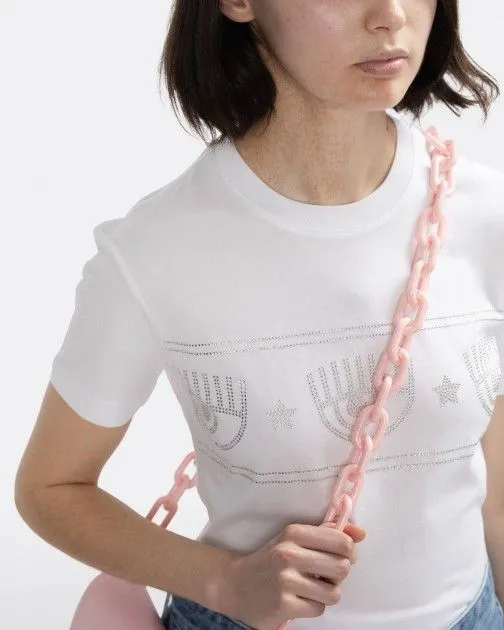 camiseta slim fit Chiara Ferragni 74CBHG02 Blanco