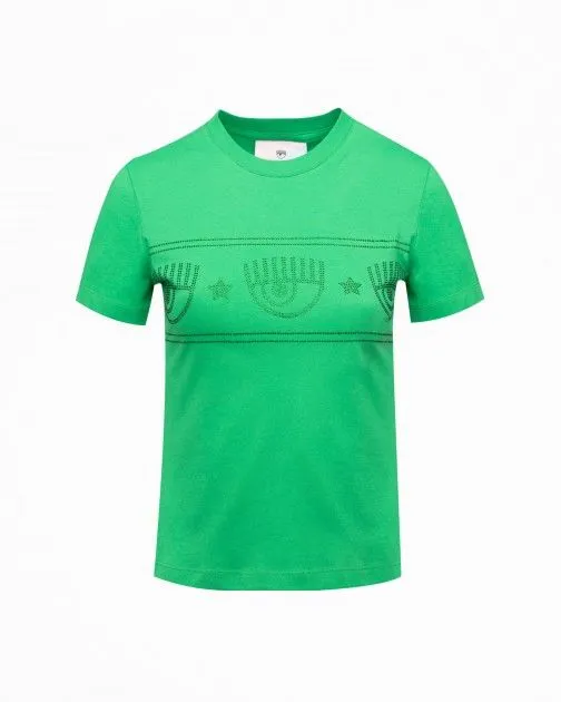 camiseta slim fit Chiara Ferragni 74CBHG02 Verde