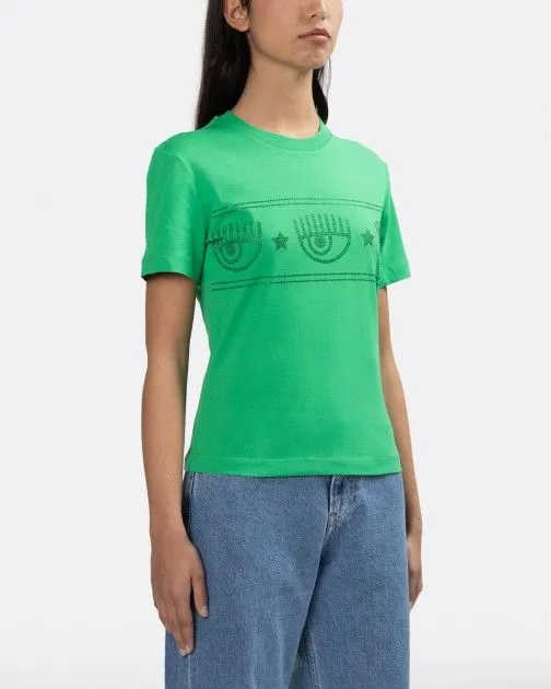 camiseta slim fit Chiara Ferragni 74CBHG02 Verde