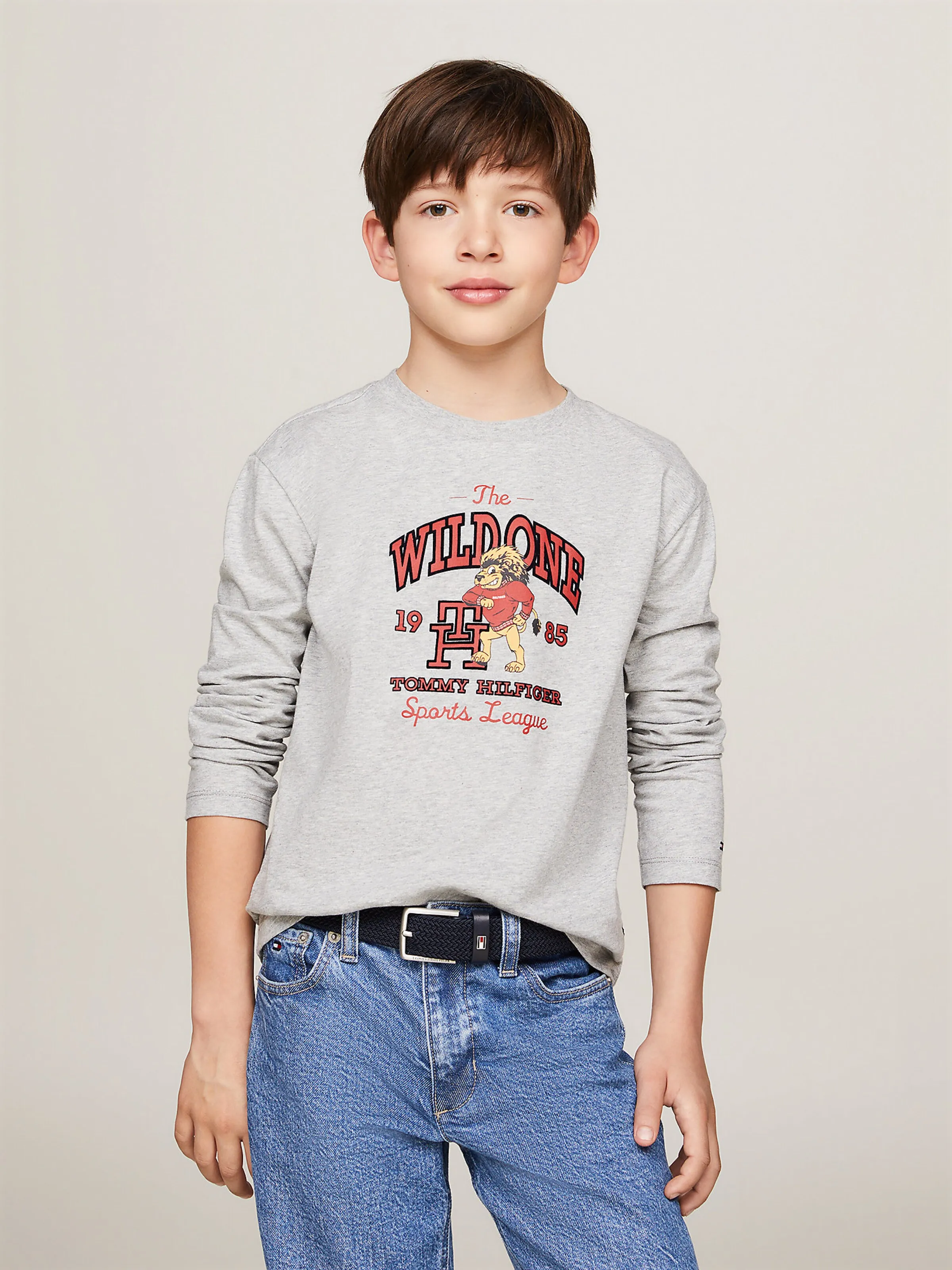 Camiseta TOMMY HILFIGER en Gris Moteado