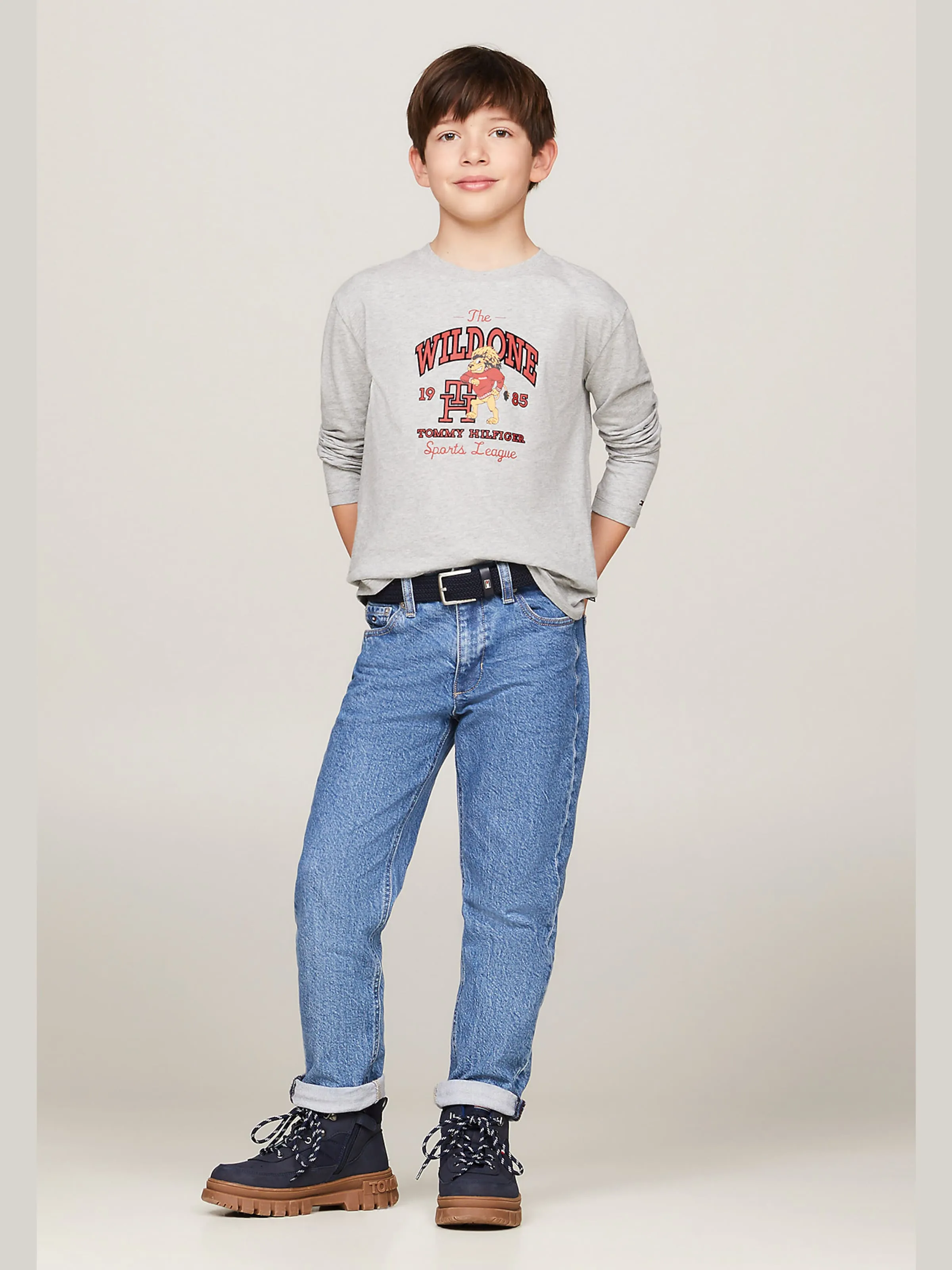 Camiseta TOMMY HILFIGER en Gris Moteado