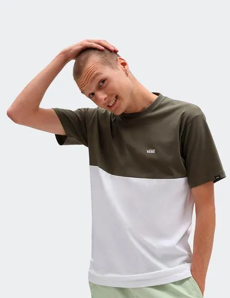 CAMISETA VANS COLORBLOCK  WHITE/GRAPE LEAF