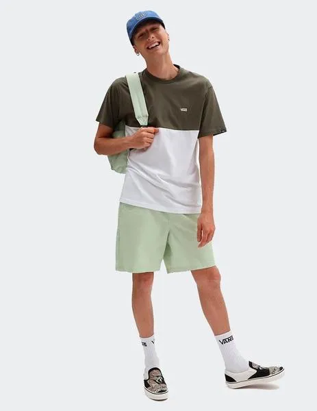 CAMISETA VANS COLORBLOCK  WHITE/GRAPE LEAF