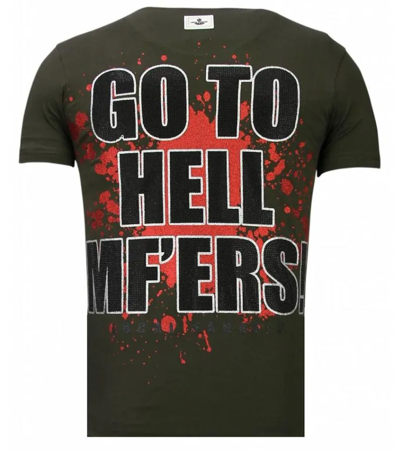 CAMISETAS  GLORY MARTIAL  RHINESTONE CAMISETAS  VERDE