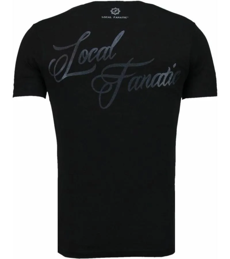 CAMISETAS  HOLY MARY RHINESTONE CAMISETAS PERSONALIZADAS  NEGRO
