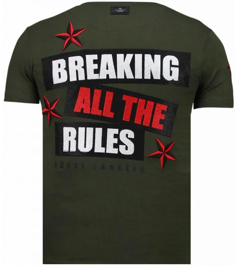 CAMISETAS  MARILYN ROCKSTAR  RHINESTONE CAMISETAS  VERDE