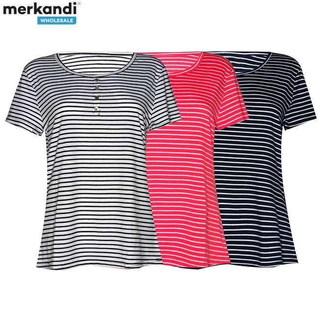 CAMISETAS MUJER REF. 0299  VISCOSA 60%, ALGODóN 35%, ELASTANE 5%