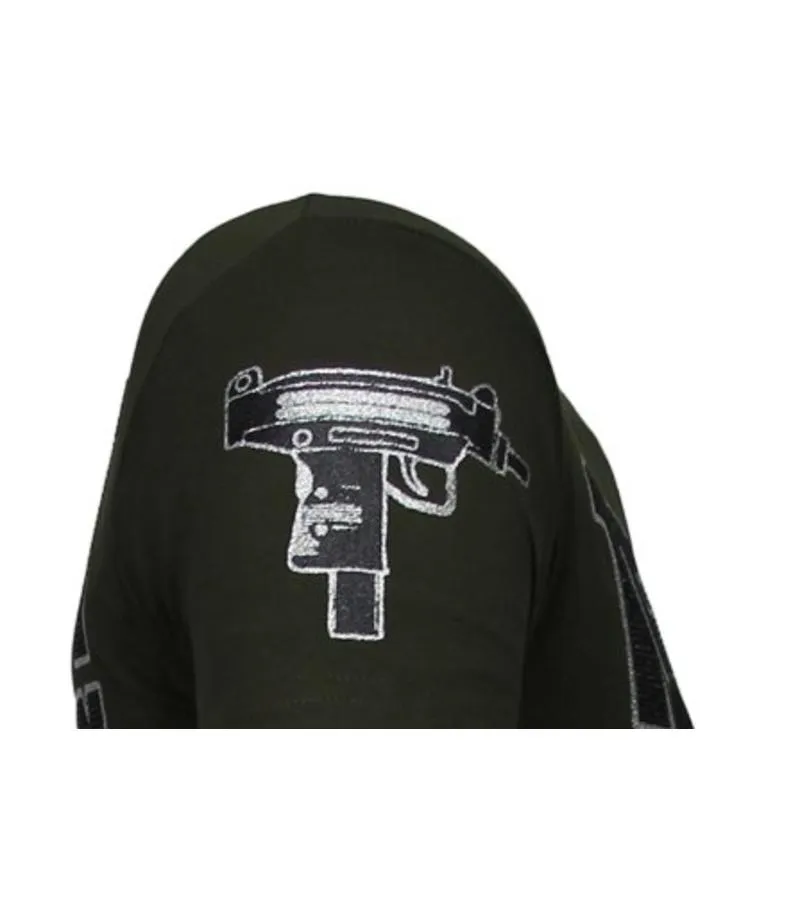CAMISETAS  TERROR PANDA  RHINESTONE CAMISETAS   VERDE