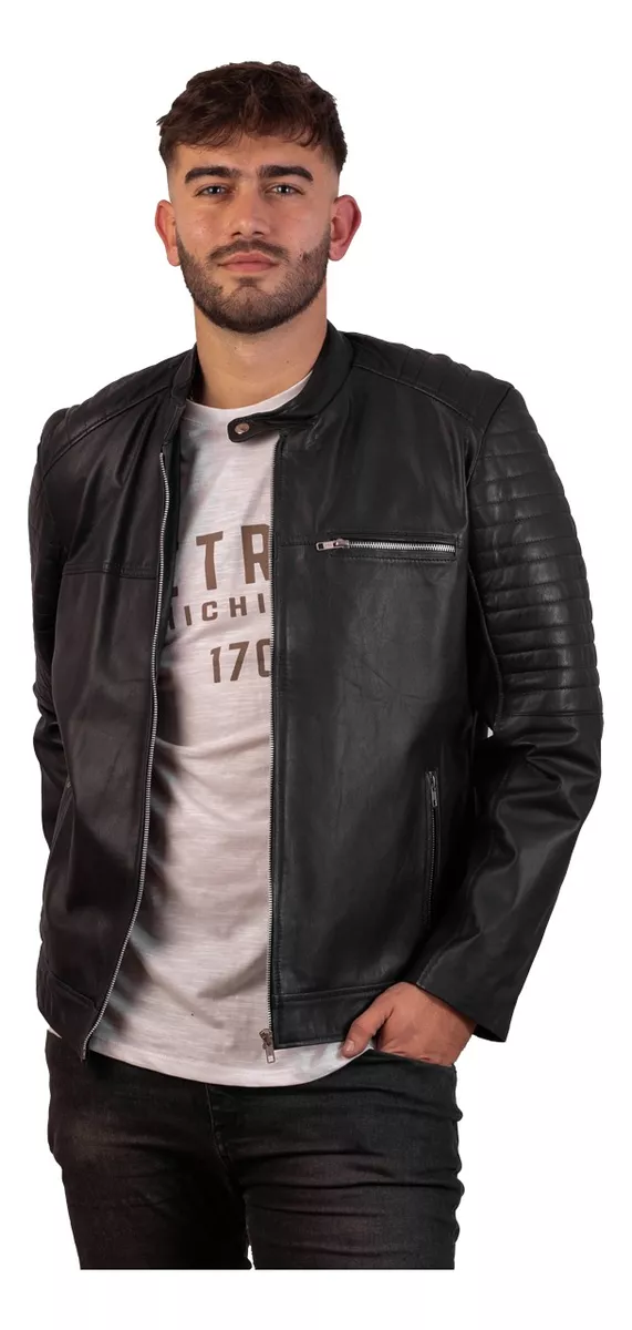 CAMPERA DE CUERO DE OVEJA 100% LEGITIMO DE HOMBRE  PAULO