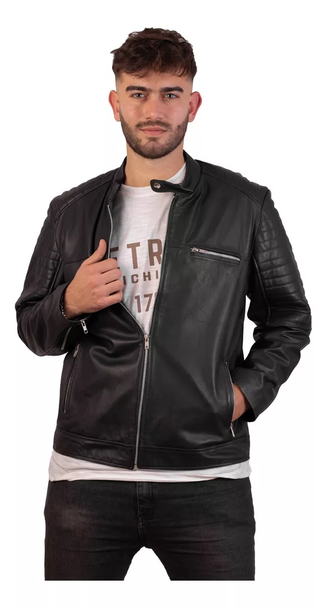 CAMPERA DE CUERO DE OVEJA 100% LEGITIMO DE HOMBRE  PAULO
