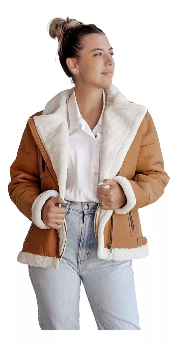 CAMPERA DE CUERO DE OVEJA DE MUJER  MODELO: DUTY